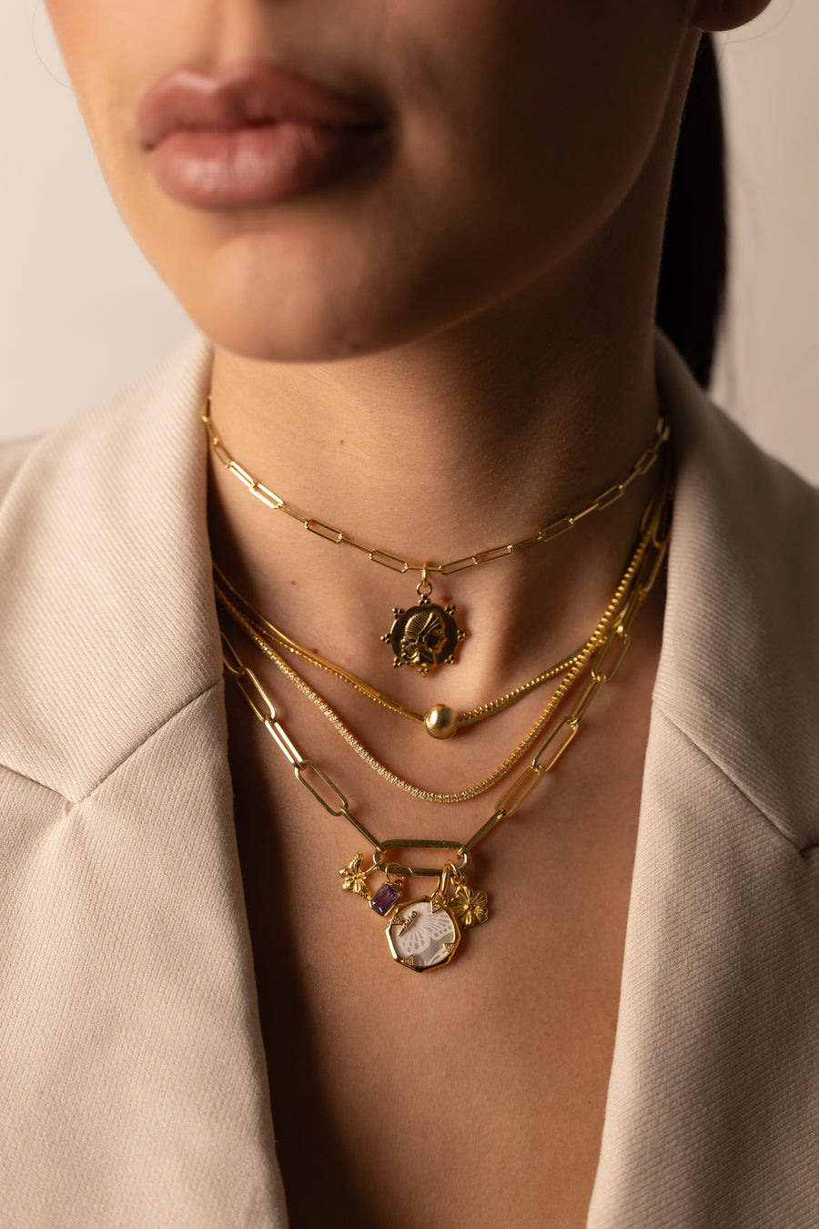 Small paper clip necklace