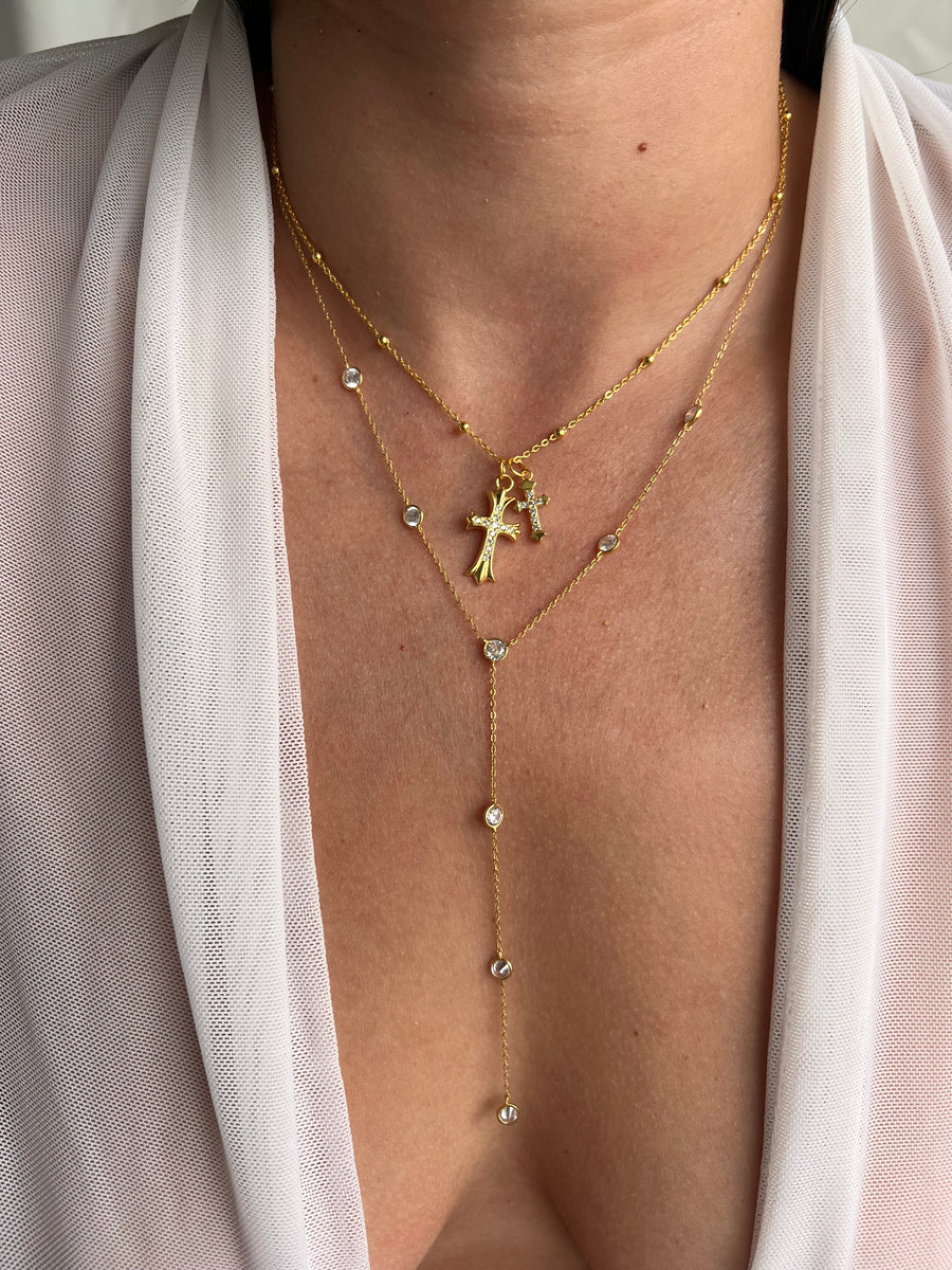 Summer Pave lariat necklace