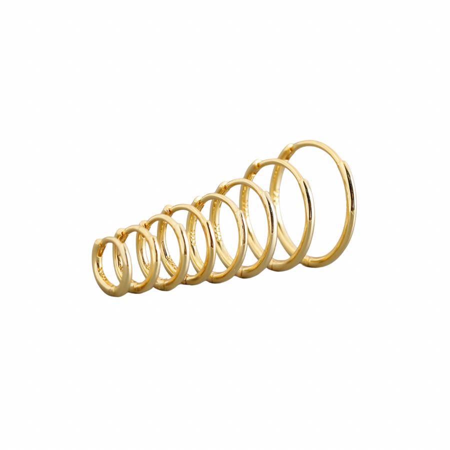 Dainty huggie hoop earrings Choose a size