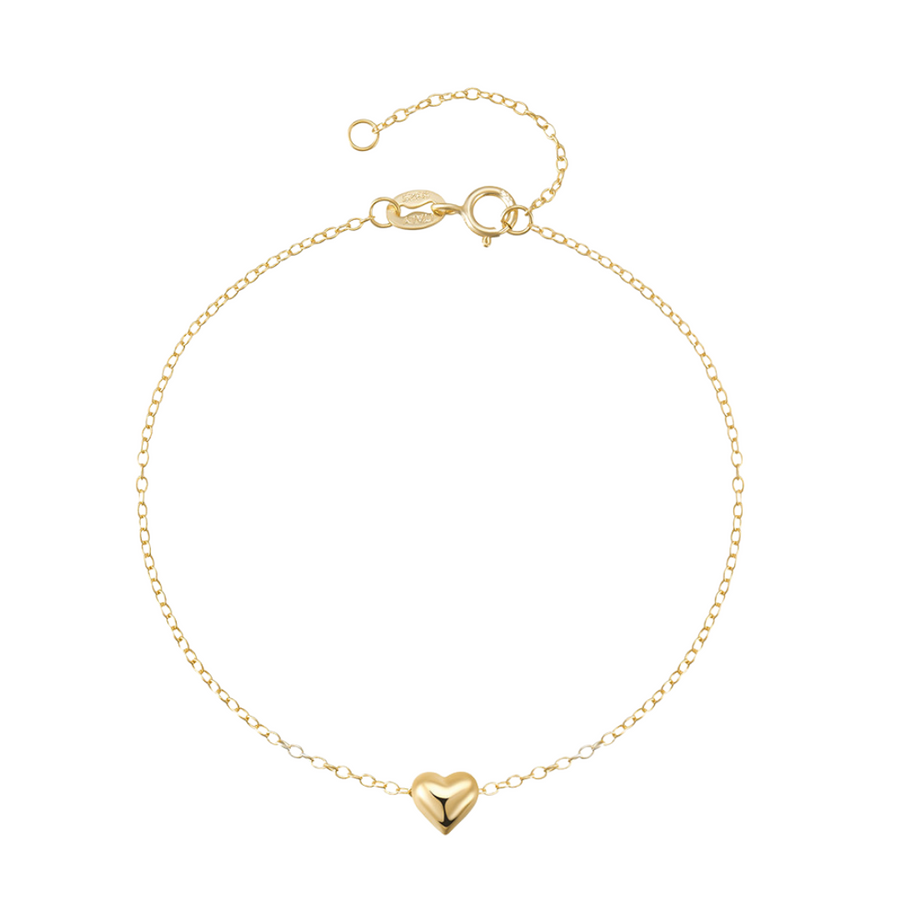 Single heart dainty bracelet