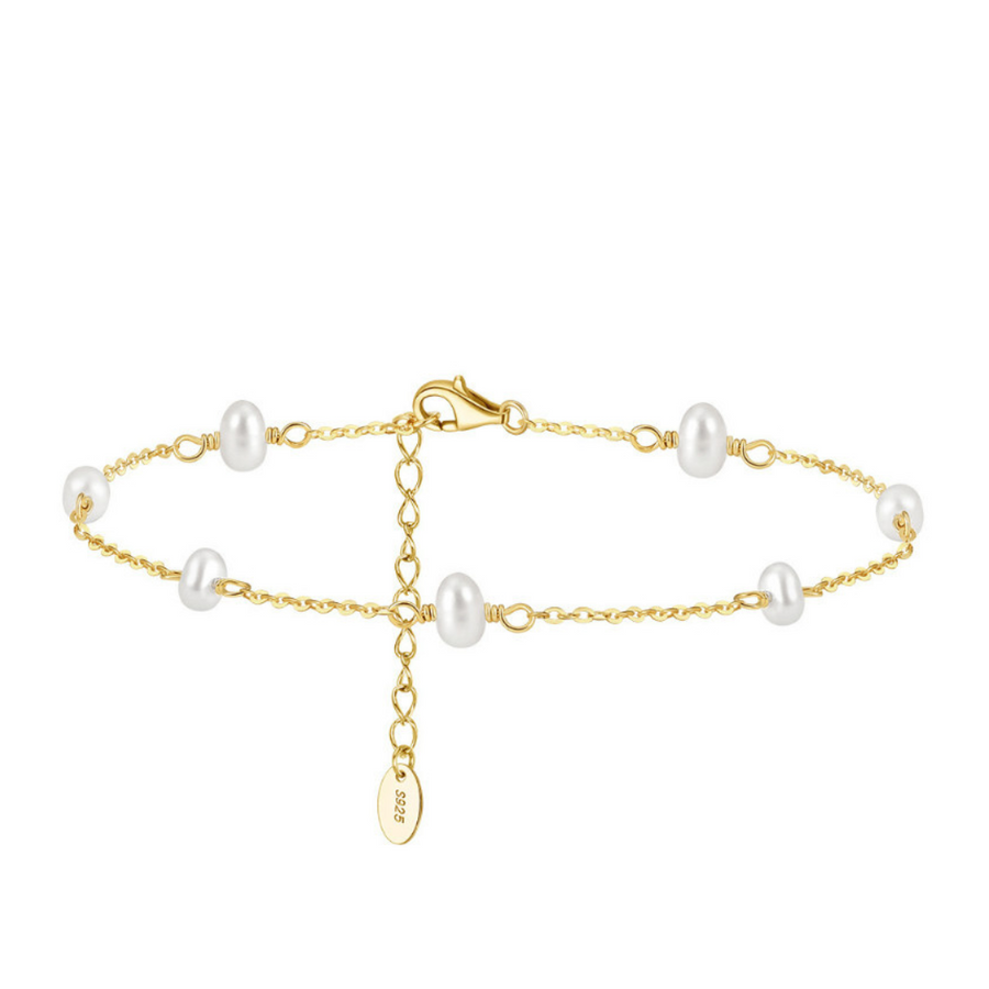 Dainty pearl anklet