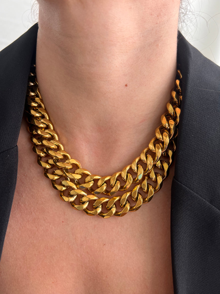 Chunky cubana necklace