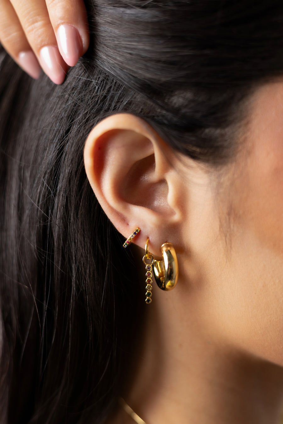 Hoop earrings Charms
