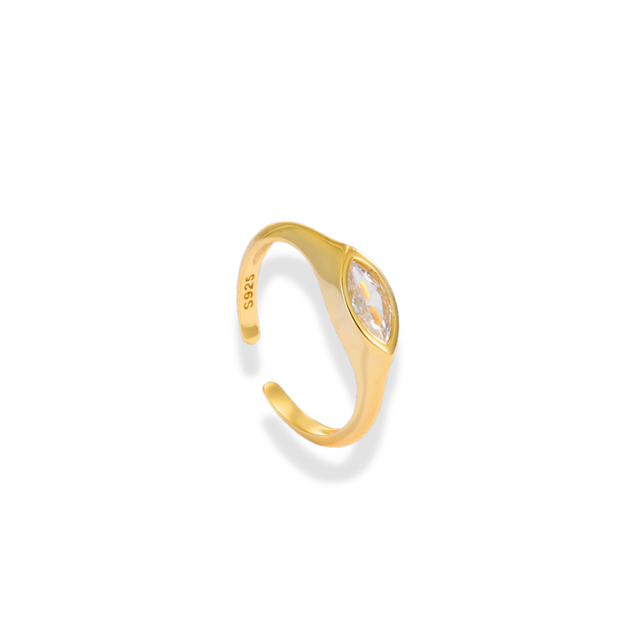 Cat eye pave ring