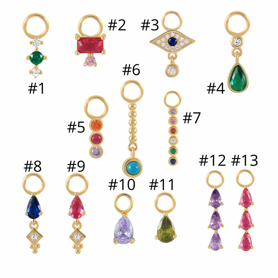 Hoop earrings Charms