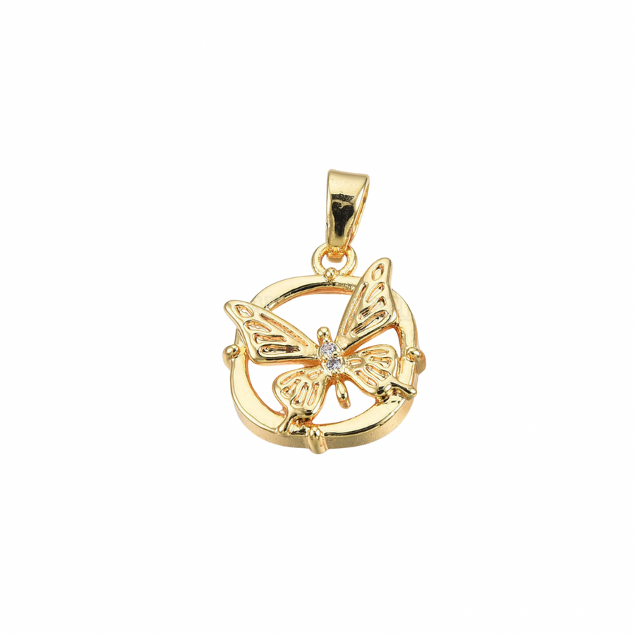 Shell butterfly charm