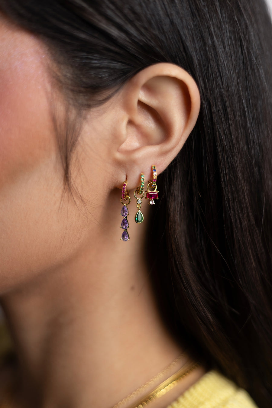Hoop earrings Charms