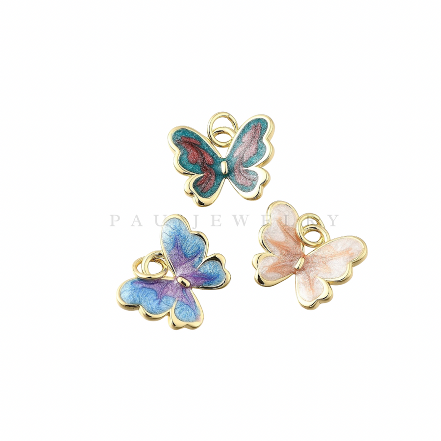Enamel butterfly charm