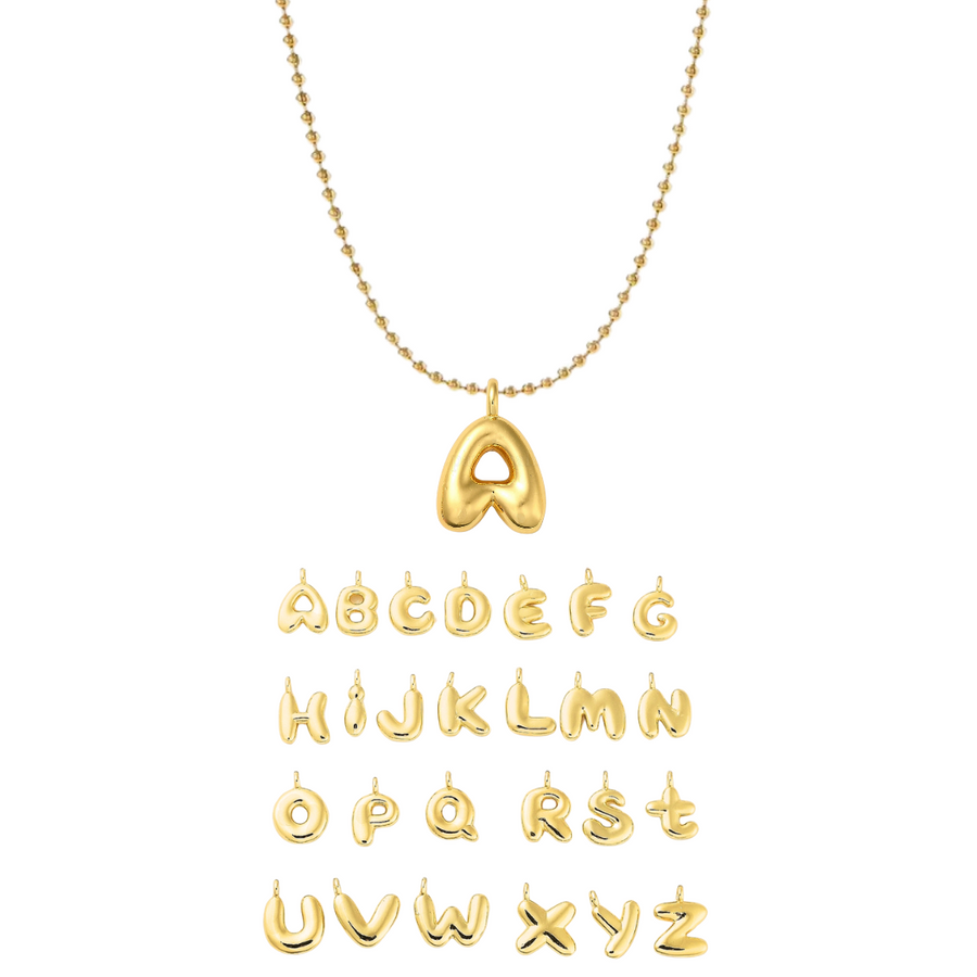 Bubble letter necklace