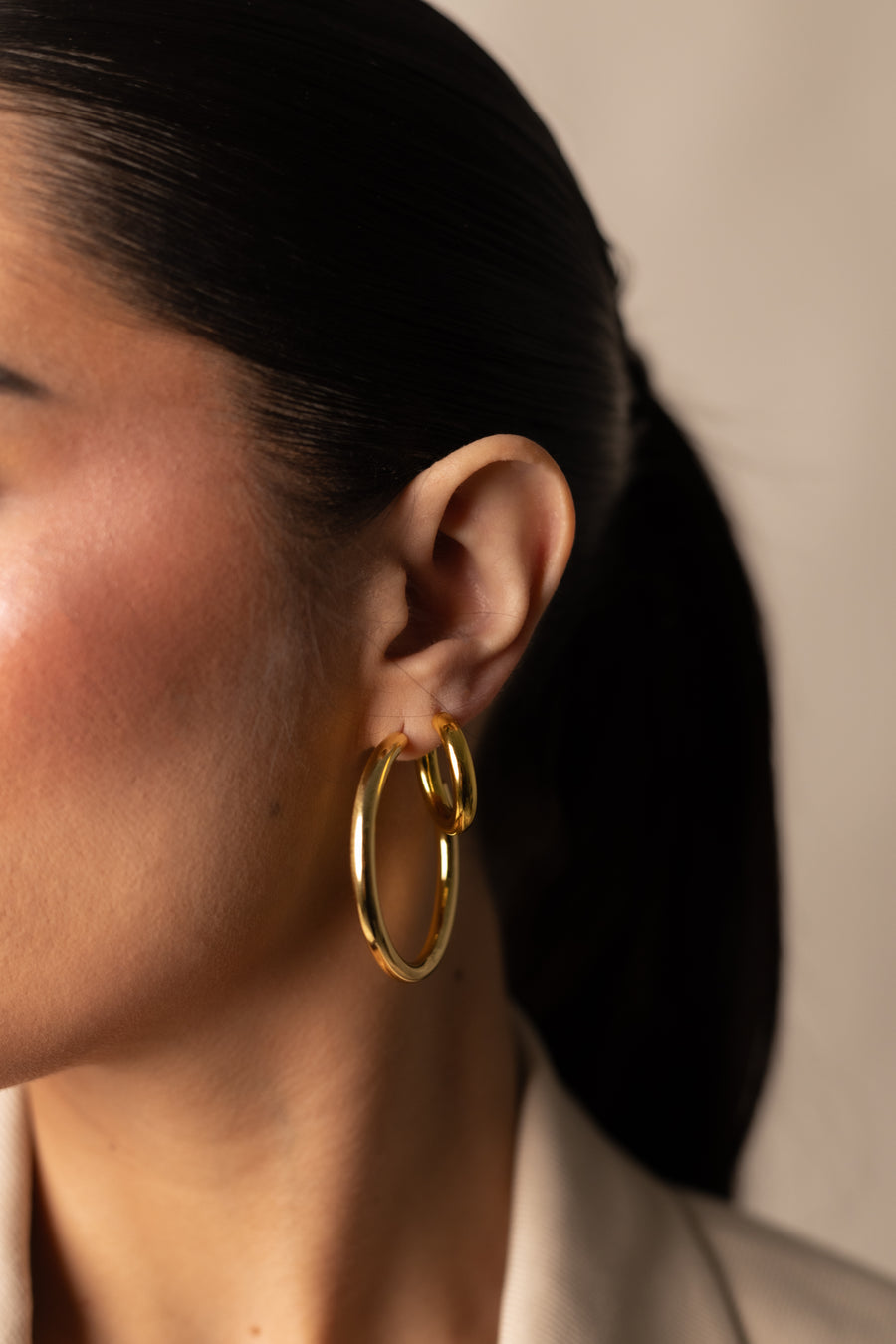 Classic solid half hoops