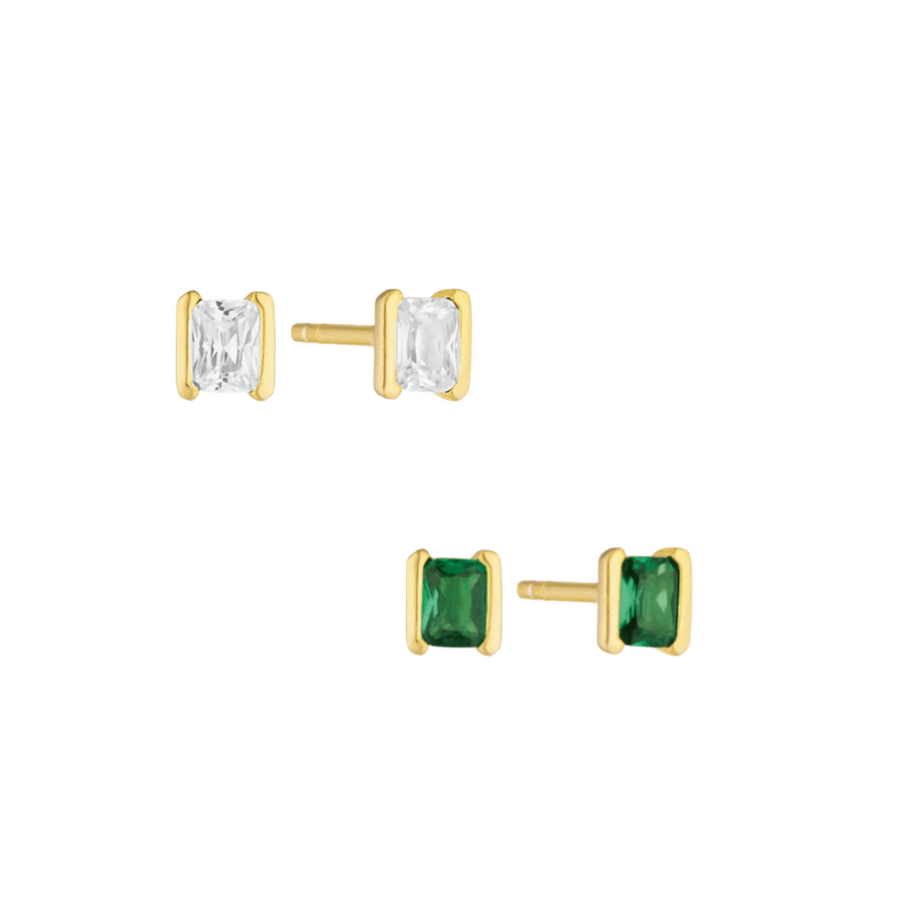 Pave stud earrings