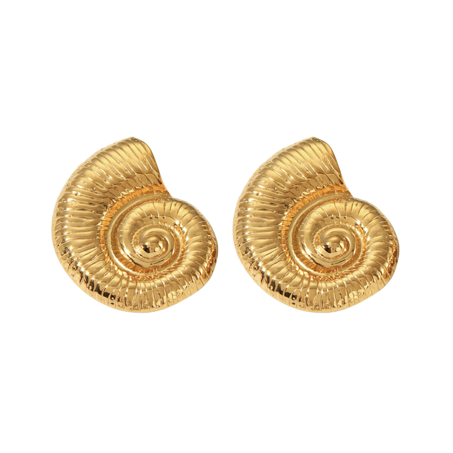 Sea snail stud earrings