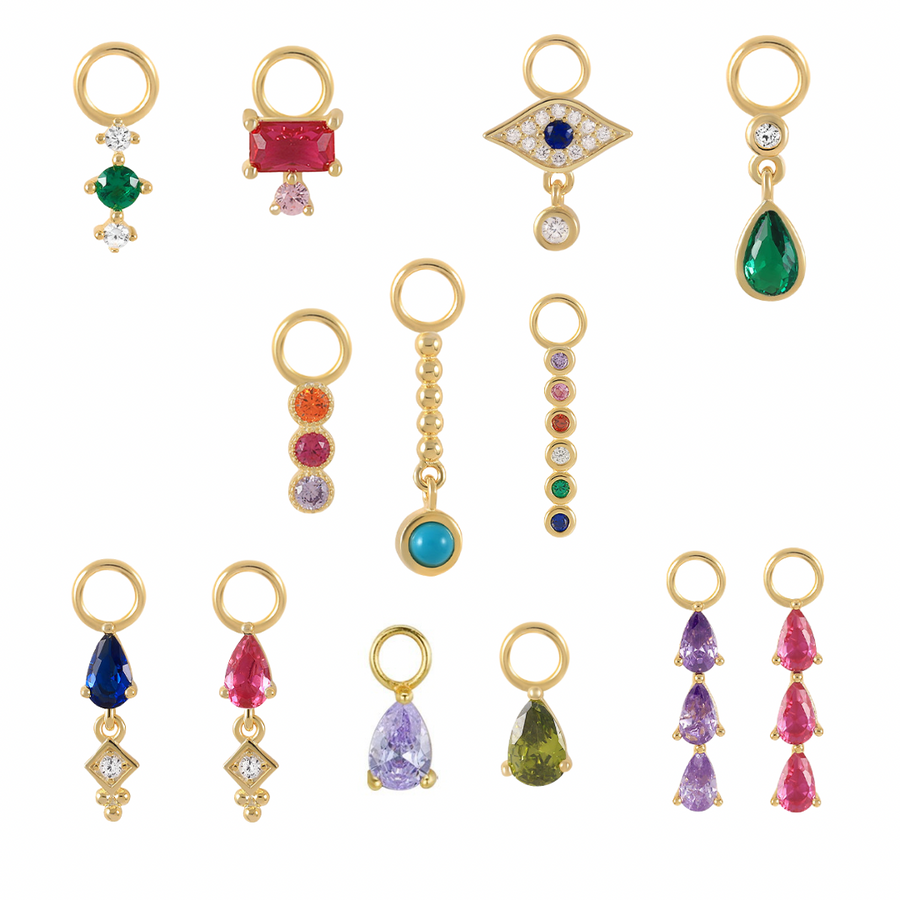 Hoop earrings Charms