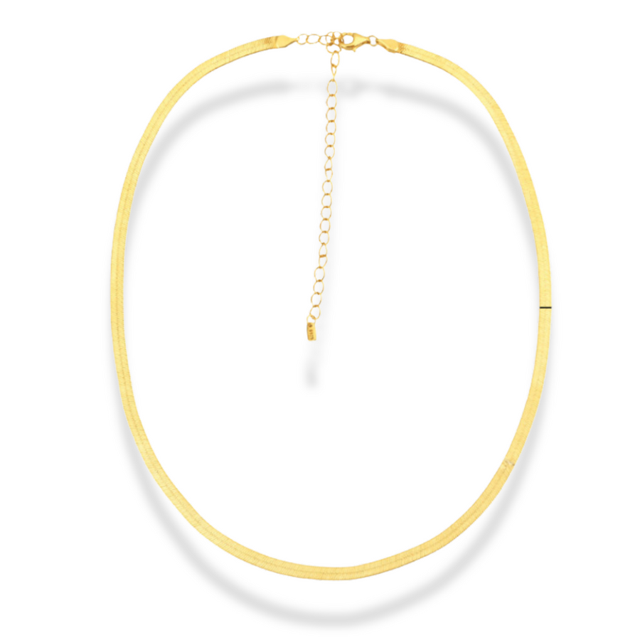 Slim herringbone necklace