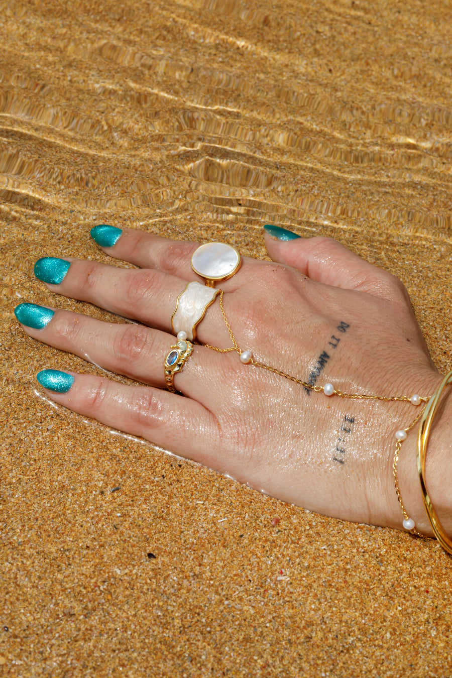Pearl affair ring bracelet