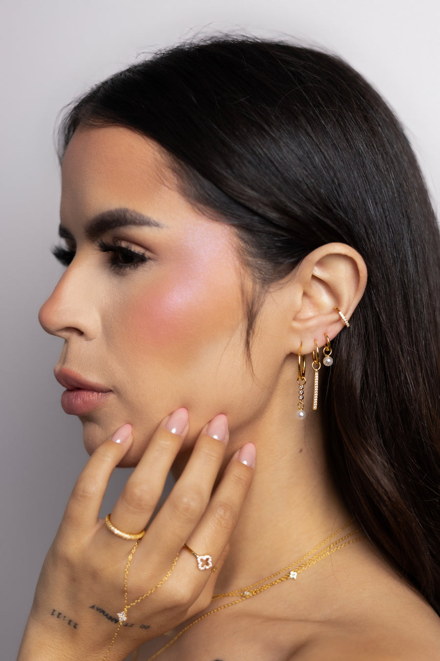 Hoop earrings Charms
