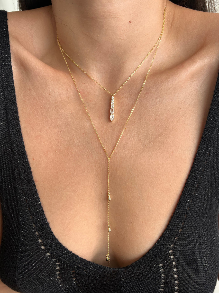 Summer lariat necklace