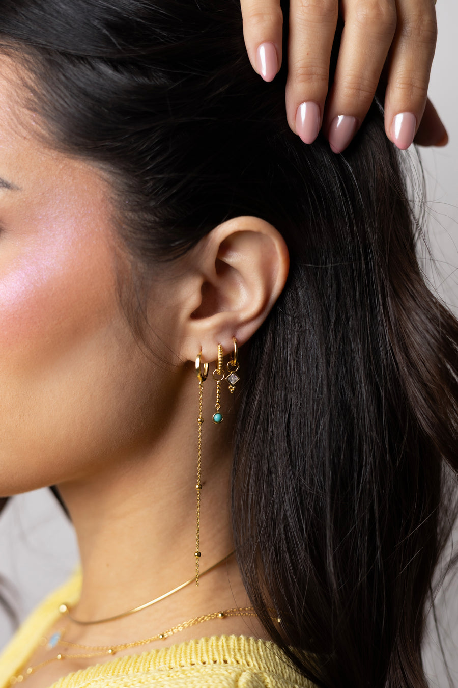 Hoop earrings Charms