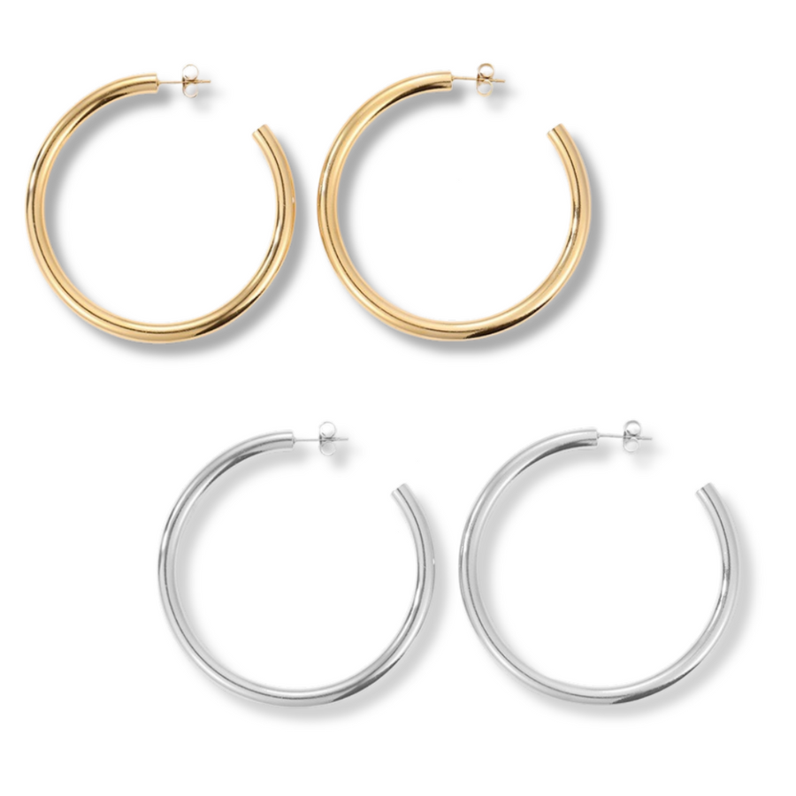 Classic solid half hoops