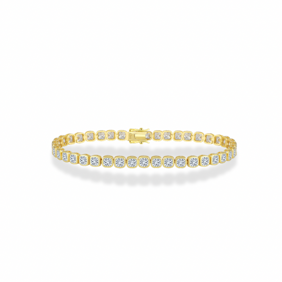 Princess square tennis bracelet