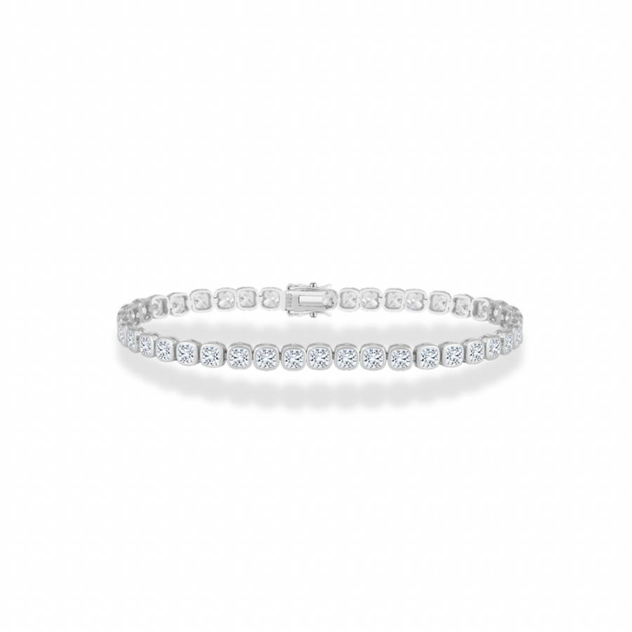 Princess square tennis bracelet