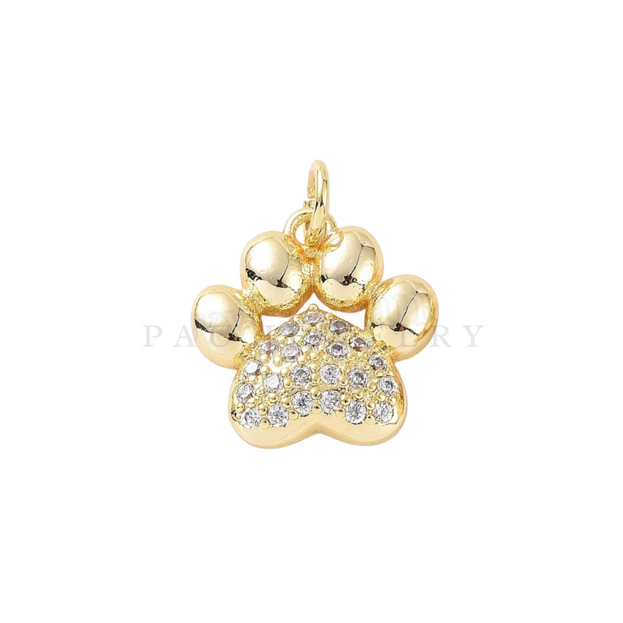 Paw pave charm