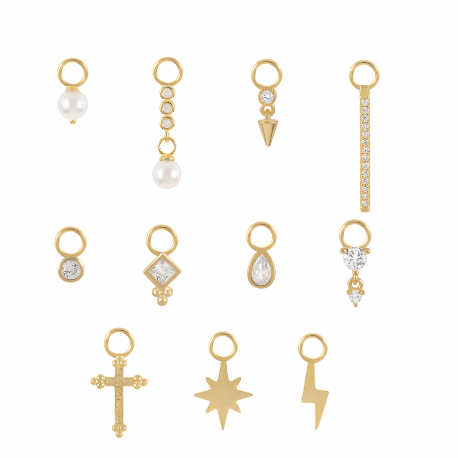 Hoop earrings Charms