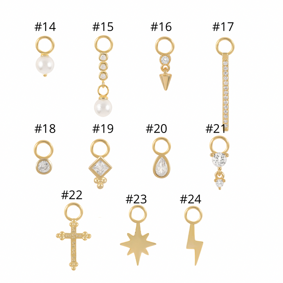 Hoop earrings Charms