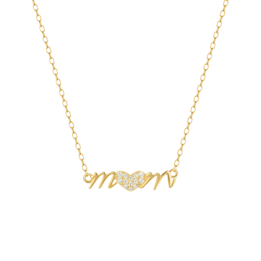 Mom pave necklace