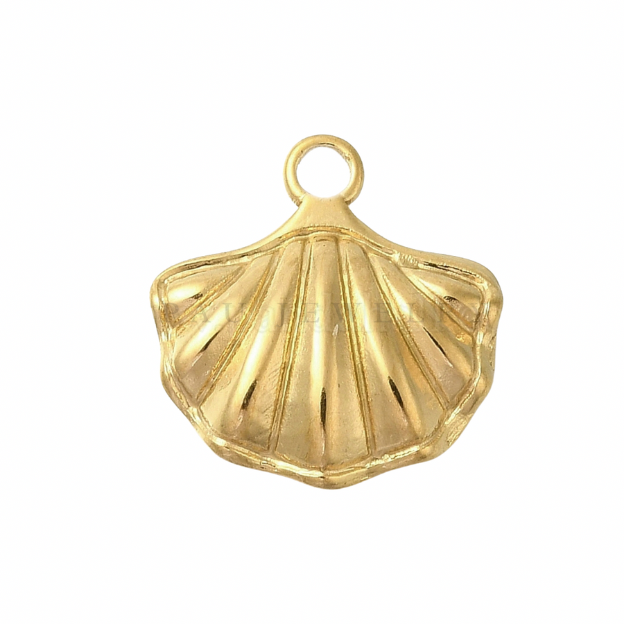 Gold shell charm