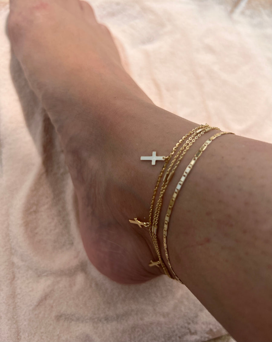 Cross anklet