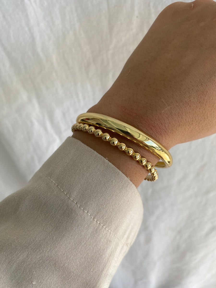 Chunky smooth cuff bangle